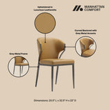 Kirsten Dining Chair in Camel (set of 2) by Manhattan Comfort at Eve Furniture