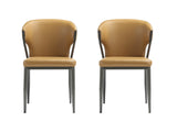 Kirsten Dining Chair in Camel (set of 2) by Manhattan Comfort at Eve Furniture