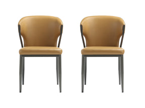Kirsten Dining Chair in Camel (set of 2) by Manhattan Comfort at Eve Furniture