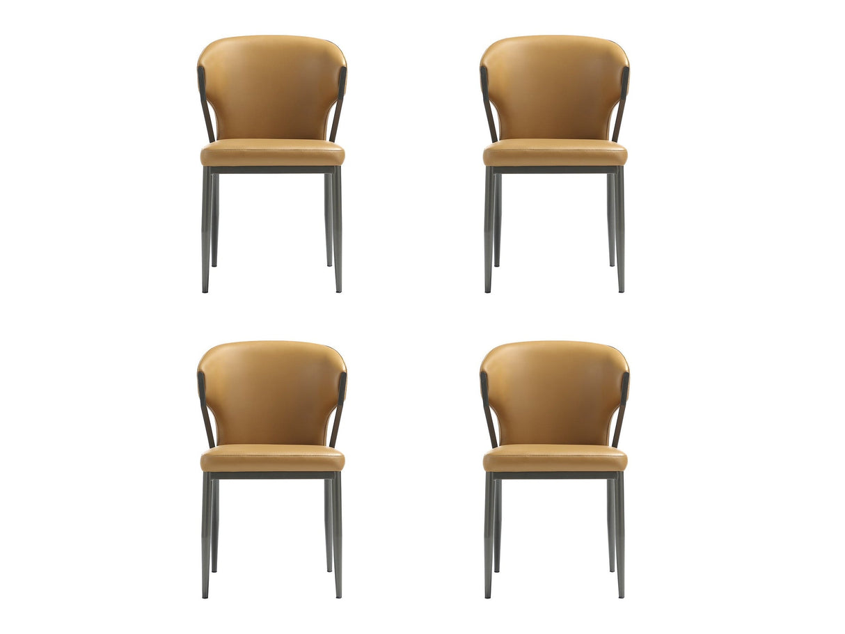 Kirsten Dining Chair in Camel (set of 4) by Manhattan Comfort at Eve Furniture
