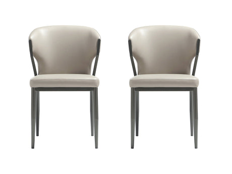 Kirsten Dining Chair in Light Grey (set of 2) by Manhattan Comfort at Eve Furniture