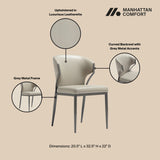 Kirsten Dining Chair in Light Grey (set of 2) by Manhattan Comfort at Eve Furniture