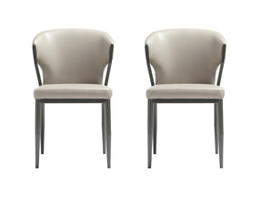 Kirsten Dining Chair in Light Grey (set of 2) by Manhattan Comfort at Eve Furniture