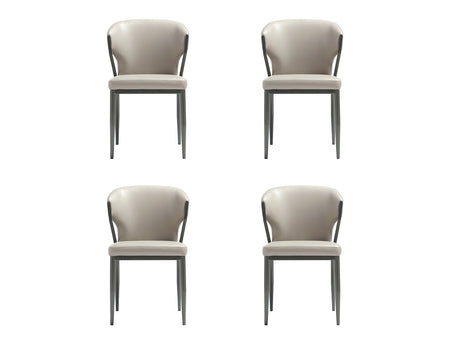 Kirsten Dining Chair in Light Grey (set of 4) by Manhattan Comfort at Eve Furniture