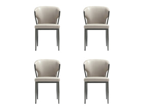 Kirsten Dining Chair in Light Grey (set of 4) by Manhattan Comfort at Eve Furniture