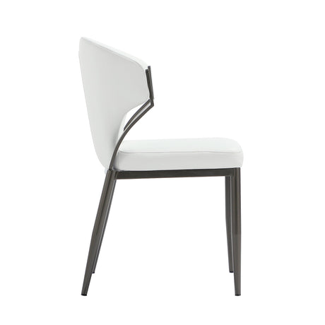 Kirsten Dining Chair in White (set of 2) by Manhattan Comfort at Eve Furniture