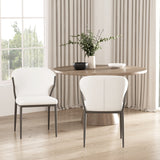 Kirsten Dining Chair in White (set of 2) by Manhattan Comfort at Eve Furniture