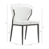 Kirsten Dining Chair in White (set of 2) by Manhattan Comfort at Eve Furniture
