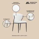 Kirsten Dining Chair in White (set of 2) by Manhattan Comfort at Eve Furniture