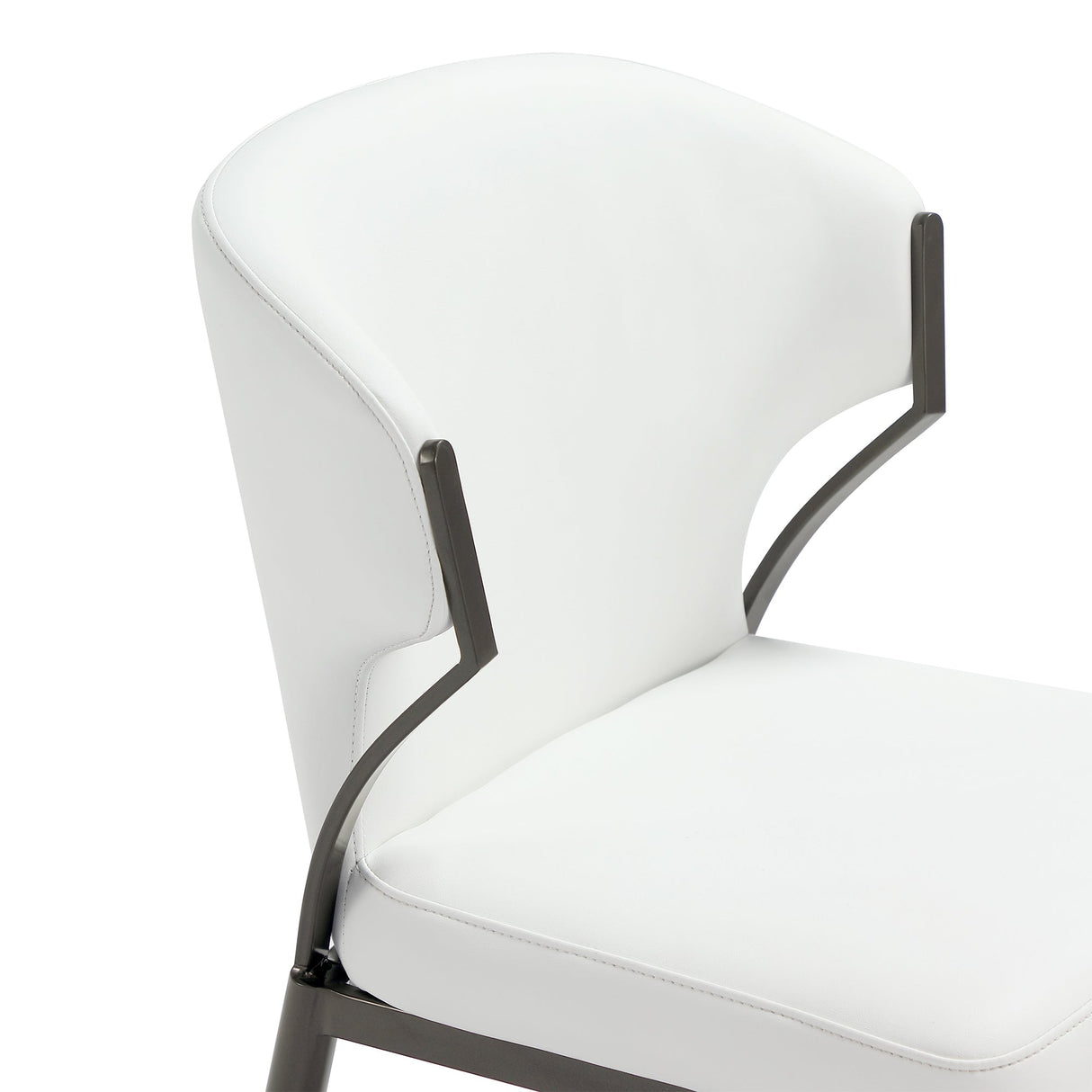 Kirsten Dining Chair in White (set of 2) by Manhattan Comfort at Eve Furniture