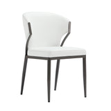 Kirsten Dining Chair in White (set of 2) by Manhattan Comfort at Eve Furniture