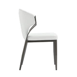 Kirsten Dining Chair in White (set of 2) by Manhattan Comfort at Eve Furniture