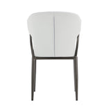 Kirsten Dining Chair in White (set of 2) by Manhattan Comfort at Eve Furniture