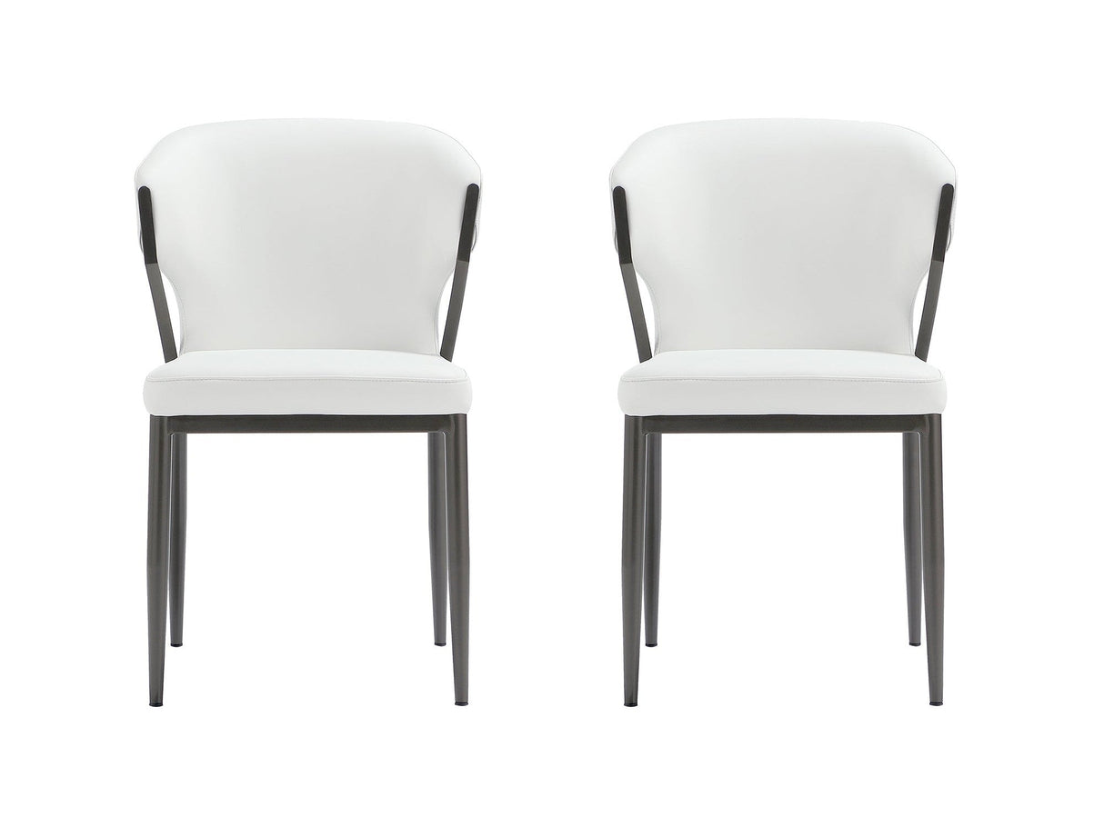 Kirsten Dining Chair in White (set of 2) by Manhattan Comfort at Eve Furniture