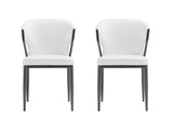 Kirsten Dining Chair in White (set of 2) by Manhattan Comfort at Eve Furniture