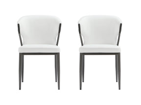 Kirsten Dining Chair in White (set of 2) by Manhattan Comfort at Eve Furniture