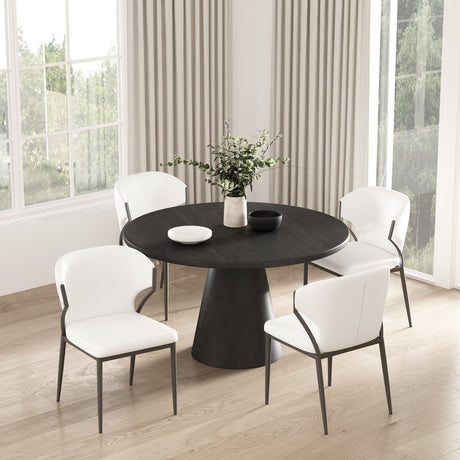 Kirsten Dining Chair in White (set of 4) by Manhattan Comfort at Eve Furniture