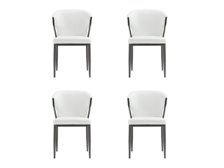 Kirsten Dining Chair in White (set of 4) by Manhattan Comfort at Eve Furniture