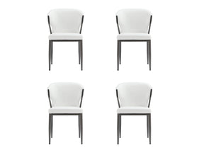 Kirsten Dining Chair in White (set of 4) by Manhattan Comfort at Eve Furniture