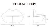 Kiss Loveseat in Red by Manhattan Comfort at Eve Furniture