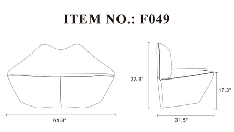Kiss Loveseat in Red by Manhattan Comfort at Eve Furniture