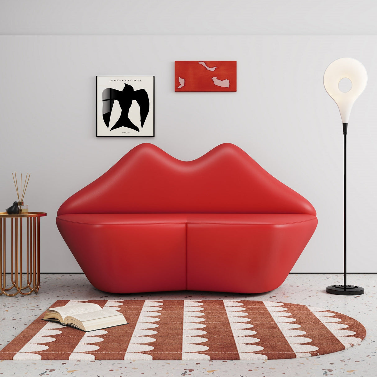 Kiss Loveseat in Red by Manhattan Comfort at Eve Furniture