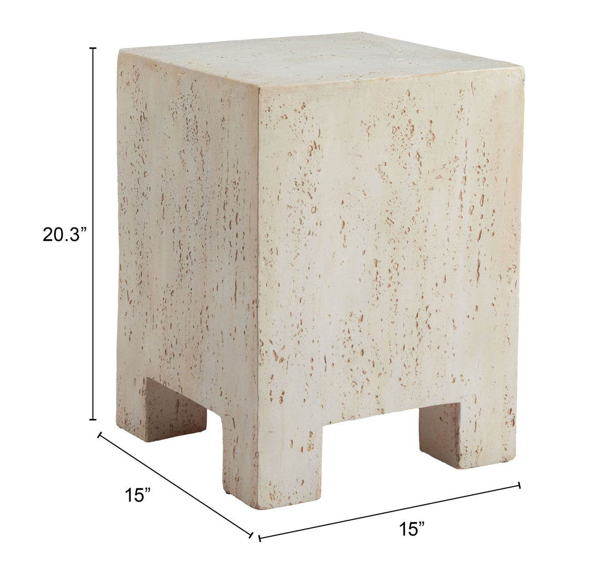 Kitara Beige Side Table by Zuomod at Eve Furniture