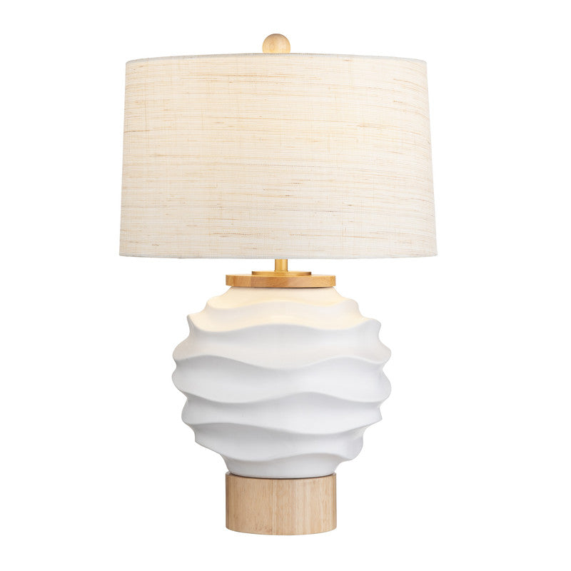 Kittredge White/Tan Table Lamp by Crestview at Eve Furniture