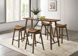 Klamath Walnut 5-Piece Counter Height Set