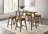 Klamath Walnut 5-Piece Counter Height Set