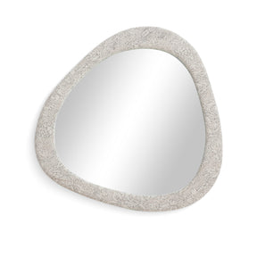 Klaryss 32"X25" Neutral Floral Jacquard Wall Mirror by TOV Furniture at Eve Furniture