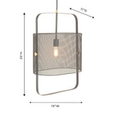 Klaus Large Grey Metal Pendant Lamp by TOV Furniture at Eve Furniture