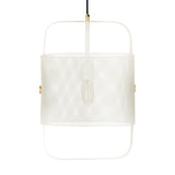 Klaus White Metal Pendant Lamp by TOV Furniture at Eve Furniture