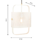 Klaus White Metal Pendant Lamp by TOV Furniture at Eve Furniture