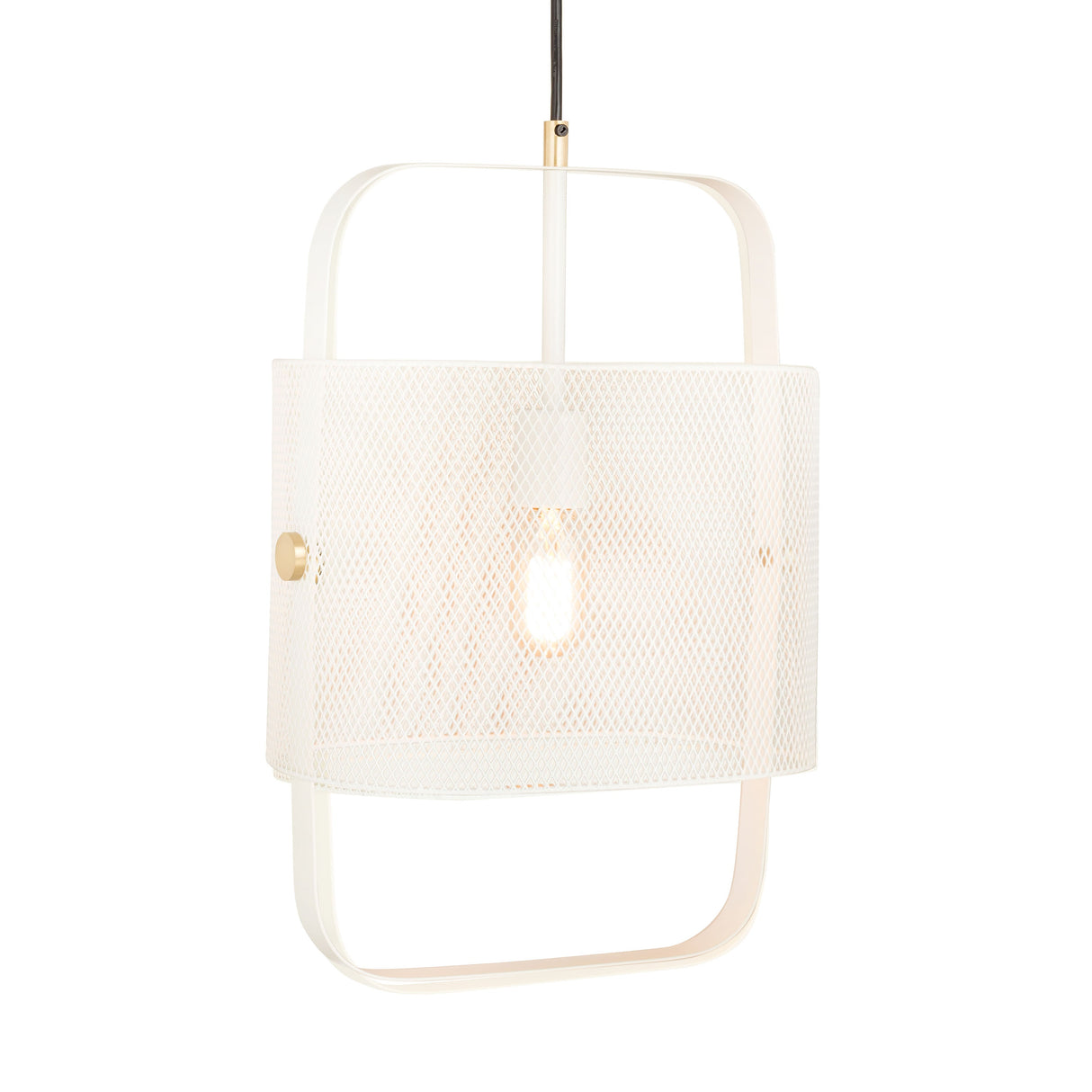 Klaus White Metal Pendant Lamp by TOV Furniture at Eve Furniture