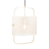 Klaus White Metal Pendant Lamp by TOV Furniture at Eve Furniture