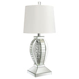 Klein Table Lamp with Drum Shade White/Mirror