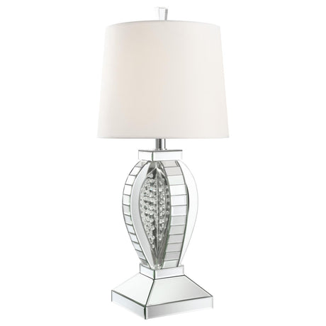 Klein Table Lamp with Drum Shade White/Mirror