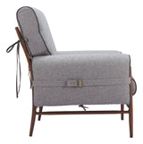 Klem Gray Accent Chair by Zuomod at Eve Furniture