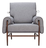 Klem Gray Accent Chair by Zuomod at Eve Furniture