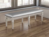 Klina Silver Champagne Dining Bench