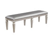Klina Silver Champagne Dining Bench by Crown Mark at Eve Furniture