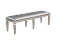 Klina Silver Champagne Dining Bench by Crown Mark at Eve Furniture