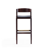 Klismos Barstool in Black and Dark Walnut by Manhattan Comfort at Eve Furniture