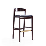 Klismos Barstool in Black and Dark Walnut (set of 2) by Manhattan Comfort at Eve Furniture