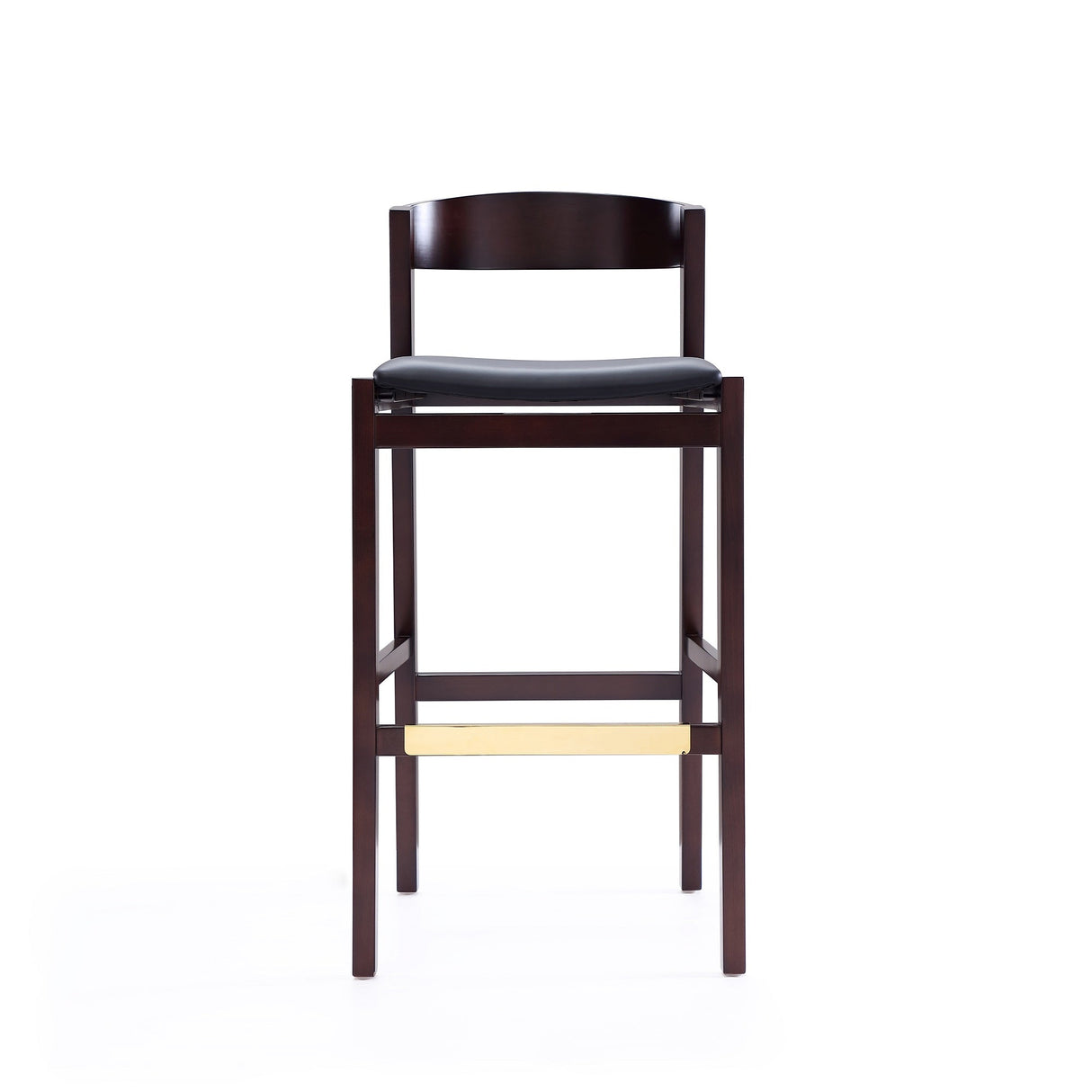 Klismos Barstool in Black and Dark Walnut (set of 2) by Manhattan Comfort at Eve Furniture