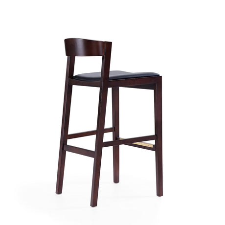 Klismos Barstool in Black and Dark Walnut (set of 2) by Manhattan Comfort at Eve Furniture