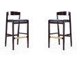 Klismos Barstool in Black and Dark Walnut (set of 2) by Manhattan Comfort at Eve Furniture