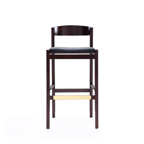 Klismos Barstool in Black and Dark Walnut (set of 3) by Manhattan Comfort at Eve Furniture