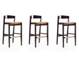 Klismos Barstool in Camel and Dark Walnut (set of 3) by Manhattan Comfort at Eve Furniture